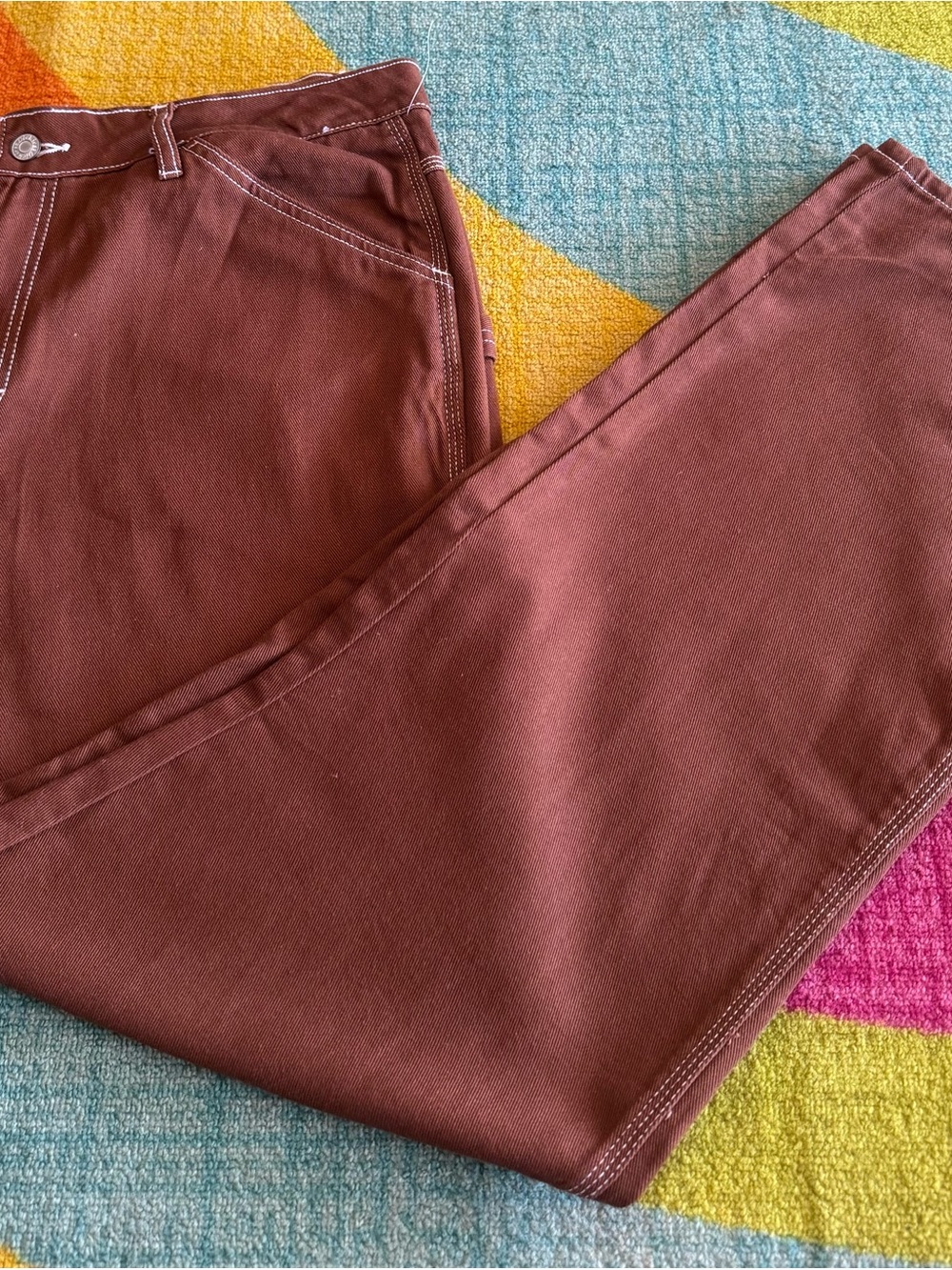 Dickies Men's Relaxed Rust Brown Work Jeans